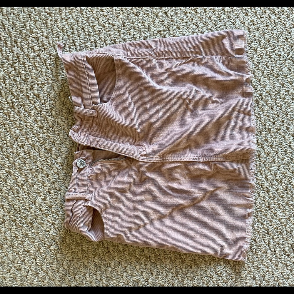 Light pink corduroy skirt